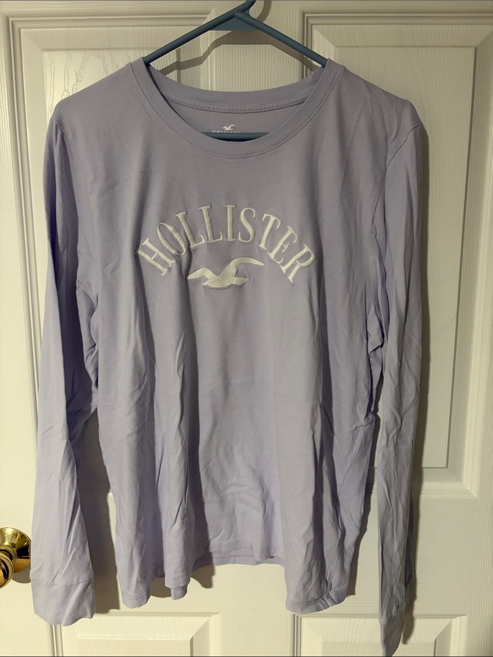 Hollister Lilac Long Sleeve Logo Tee
